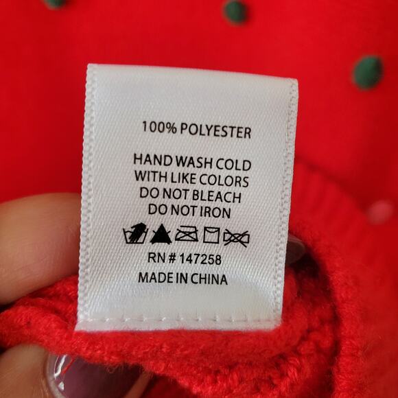 Women Simply Southern Red Pom Pom Holiday Sweater XXL Cottage Christmas Cozy NEW - Picture 5 of 13